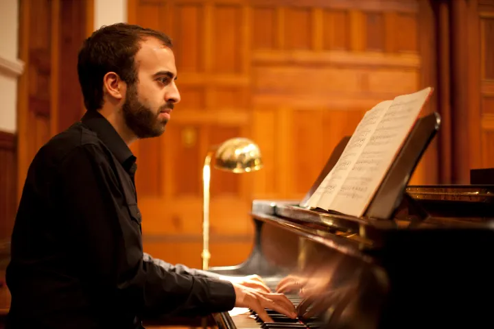 Man playing piano
